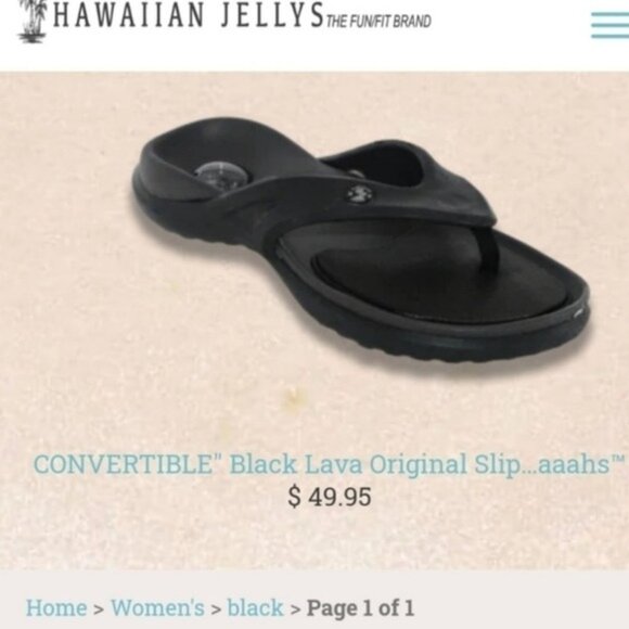 Hawaiian Jellys Ultra Comfort O'o Black Lava  Unisex Flip Flop Sandal Sz… - Picture 16 of 16